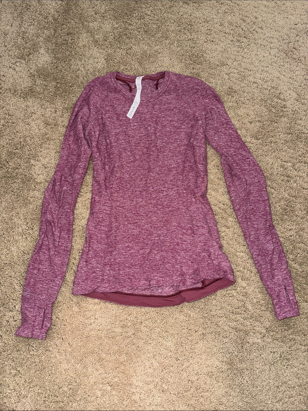 Lululemon Marled Long-Sleeve Crewneck Top - Dusty Rose